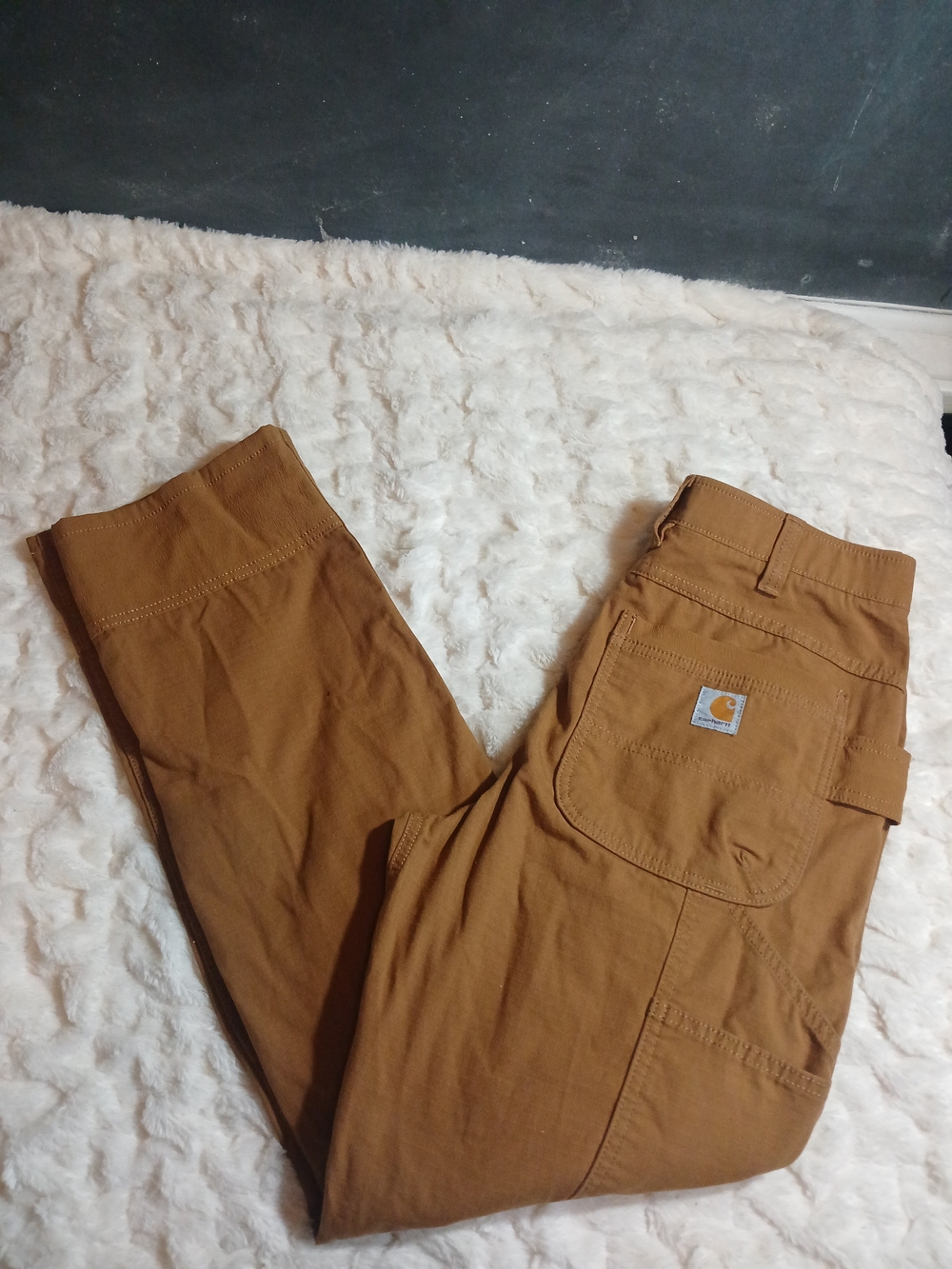 Carhartt Mens Rugged Flex Steel Double Front Pants Camel Brown Size 32 × 32 - Picture 10 of 11